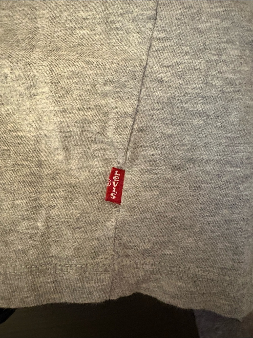 Levi's Gray Tee with Bold Red Logo - Picture 6 of 7